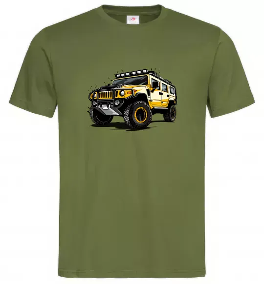 Мужская футболка Хамер Оливковый фото