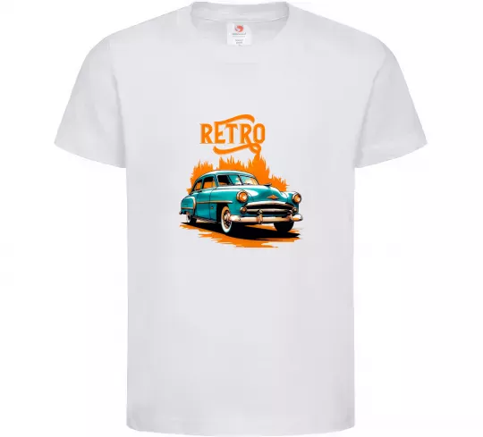 Детская футболка ретро авто Белый фото