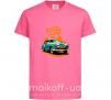 Дитяча футболка ретро авто Яскраво-рожевий фото