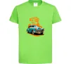 Детская футболка ретро авто Лаймовый фото
