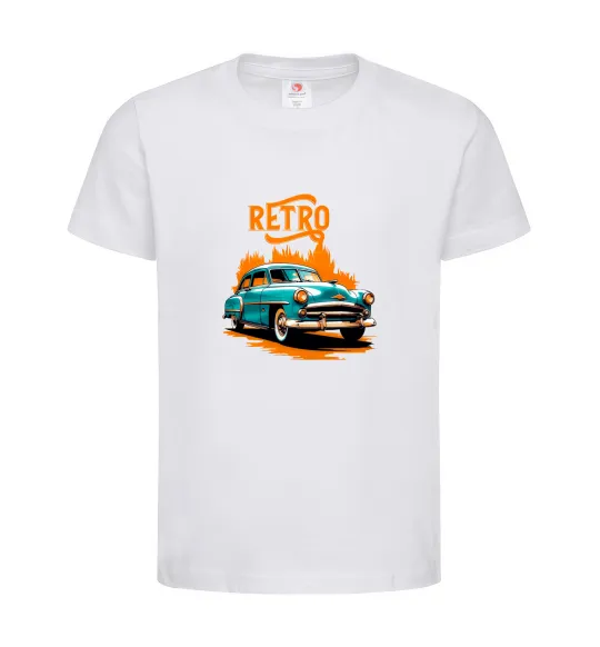 Детская футболка ретро авто Белый фото