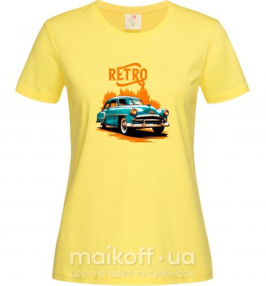 Жіноча футболка ретро авто Лимонний фото
