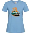 Женская футболка ретро авто Голубой фото