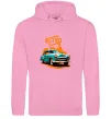 Женская толстовка (худи) ретро авто Розовый фото