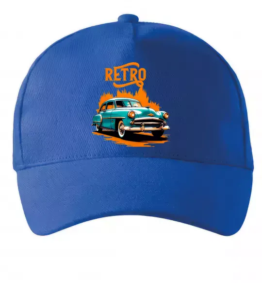 Кепка ретро авто Яскраво-синій фото