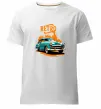 Мужская премиум футболка ретро авто Белый фото