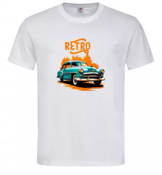 Мужская футболка ретро авто Белый фото