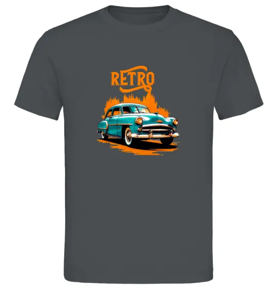Мужская футболка ретро авто Графит фото