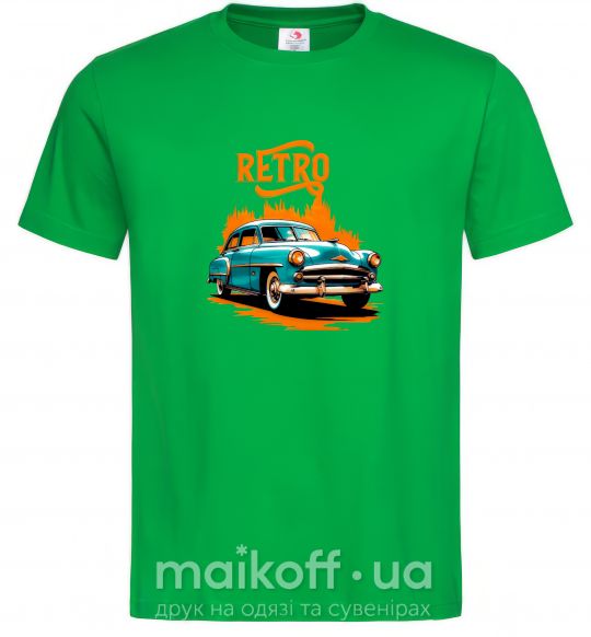 Мужская футболка ретро авто Зеленый фото