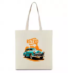 Еко-сумка ретро авто Бежевий фото