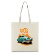 Эко-сумка ретро авто Бежевый фото