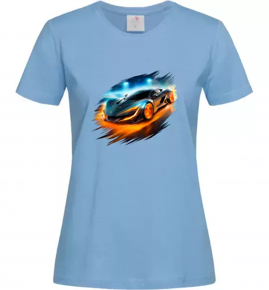 Женская футболка Ламба Голубой фото