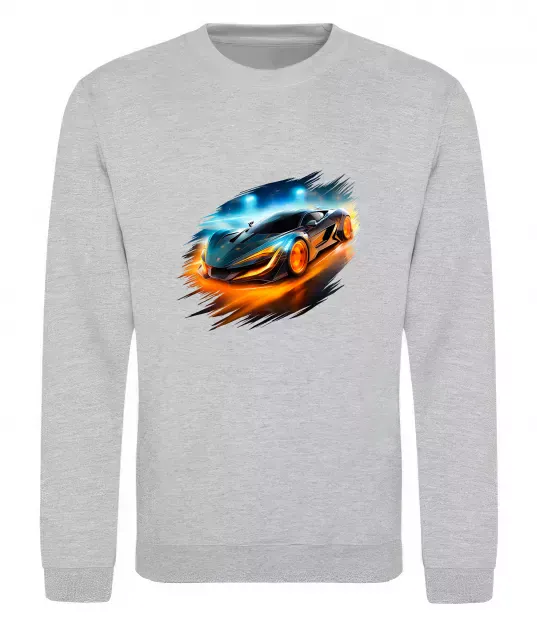 Свитшот Ламба Серый меланж фото