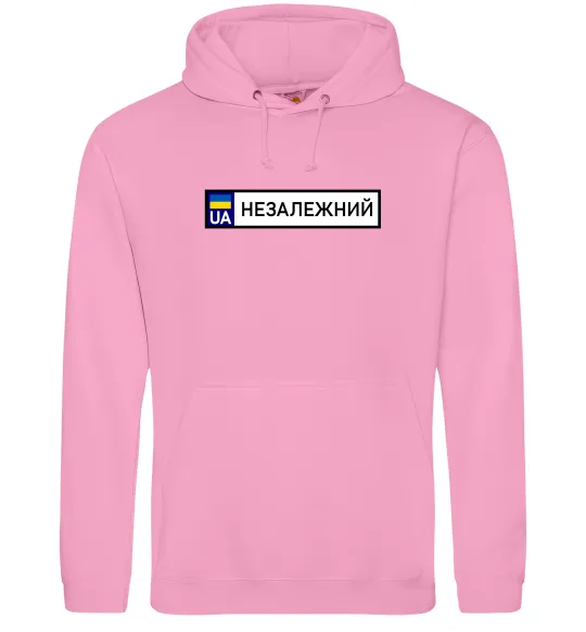 Чоловіча толстовка (худі) Номерний знак Незалежний Рожевий фото