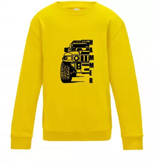 Дитячий світшот хамер чорно-білий Сонячно жовтий фото