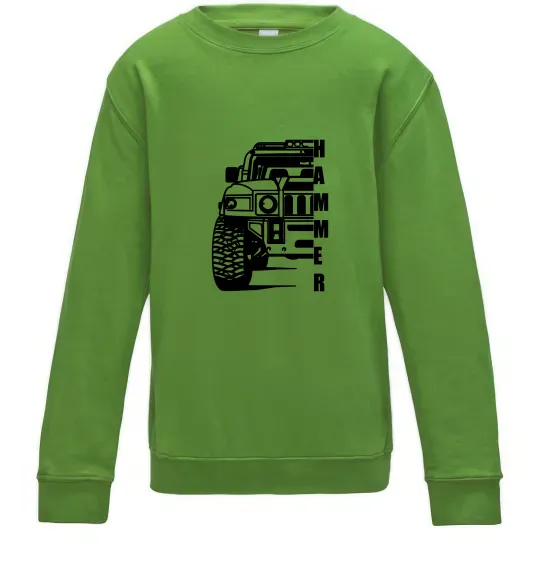 Дитячий світшот хамер чорно-білий Лаймовий фото