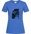 Жіноча футболка хамер чорно-білий Яскраво-синій Жіноча футболка хамер чорно-білий Яскраво-синій фото