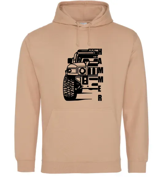 Мужская толстовка (худи) хамер чорно-білий Песочный фото