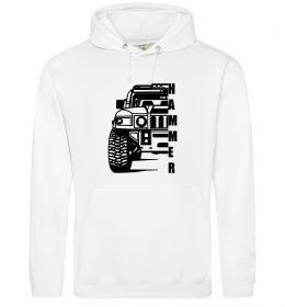 Жіноча толстовка (худі) хамер чорно-білий