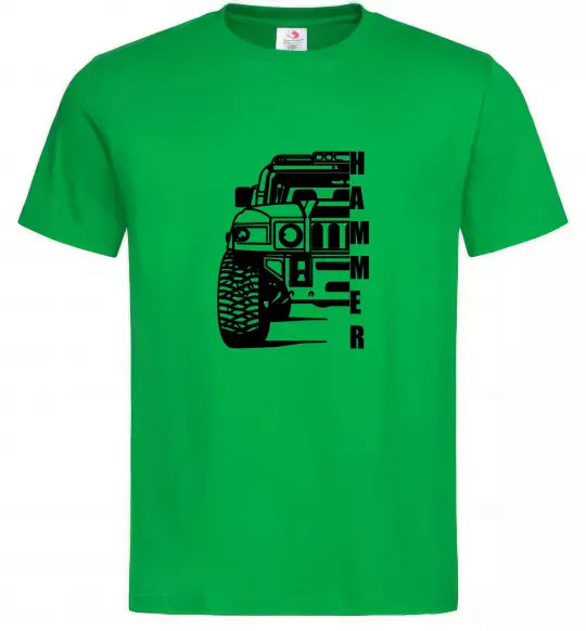 Мужская футболка хамер чорно-білий Зеленый фото