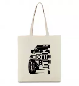 Еко-сумка хамер чорно-білий Бежевий фото