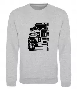 Світшот хамер чорно-білий Сірий меланж фото