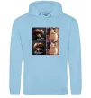 Мужская толстовка (худи) на байрактар Голубой фото