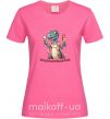 Жіноча футболка шампанозаврик Яскраво-рожевий фото