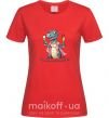 Женская футболка шампанозаврик Красный фото