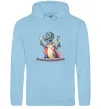 Женская толстовка (худи) шампанозаврик Голубой Женская толстовка (худи) шампанозаврик Голубой фото