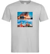 Мужская футболка Згорів сарай Серый фото