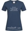 Жіноча футболка PLAN TUDA SUDA TAM SIAM MILLOONER Темно-синій фото