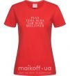 Жіноча футболка PLAN TUDA SUDA TAM SIAM MILLOONER Червоний фото