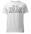 Мужская премиум футболка PLAN TUDA SUDA TAM SIAM MILLOONER Белый фото