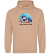Мужская толстовка (худи) Розбудіть в кінці пари Песочный фото