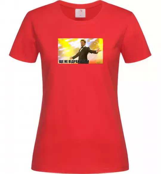 Жіноча футболка Ще не відрахували Червоний фото