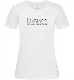 Жіноча футболка Катястрофа Білий фото