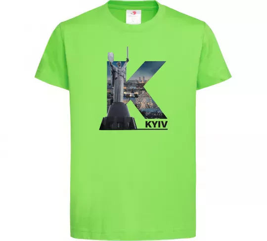 Детская футболка Рідний Київ Лаймовый фото