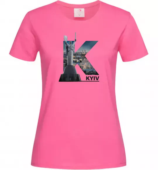 Женская футболка Рідний Київ Ярко-розовый фото