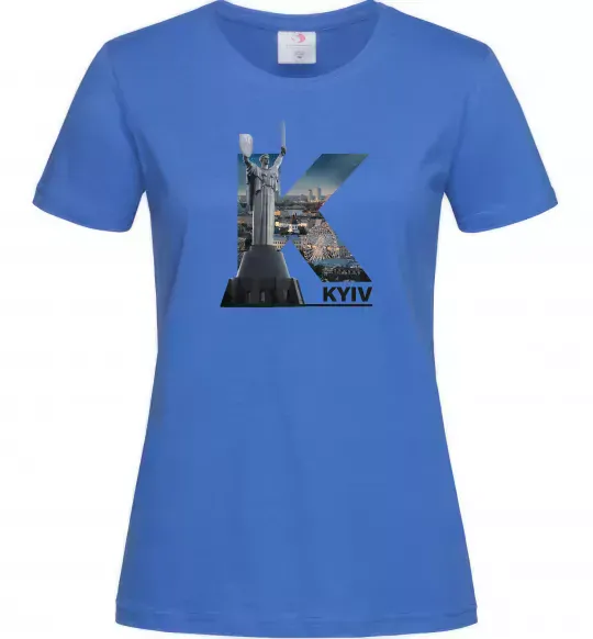 Женская футболка Рідний Київ Ярко-синий фото