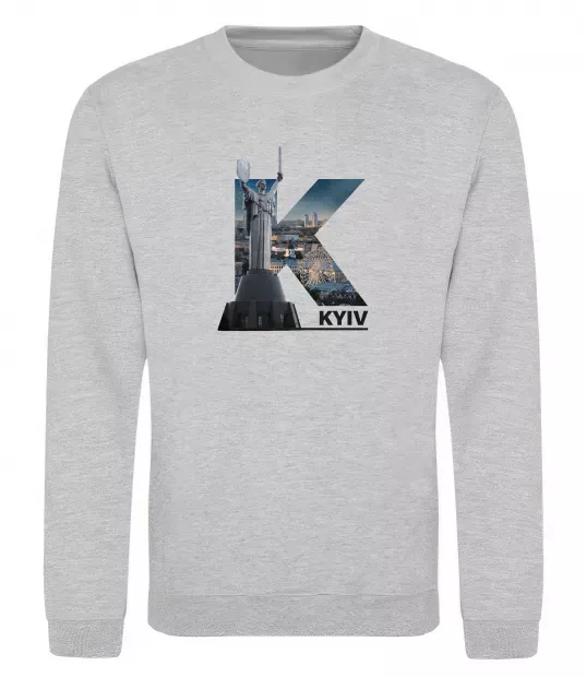 Світшот Рідний Київ Сірий меланж фото