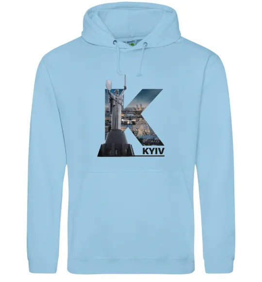 Мужская толстовка (худи) Рідний Київ Голубой фото