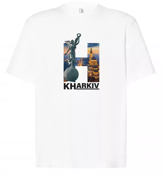 Футболка Оверсайз Рідний Харків Белый фото