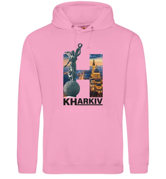 Чоловіча толстовка (худі) Рідний Харків Рожевий фото