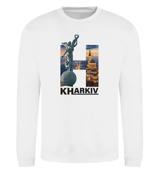 Світшот Рідний Харків Білий фото
