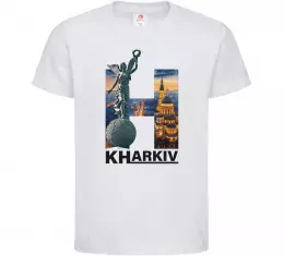 Дитяча футболка Харків райони Білий фото