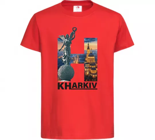 Детская футболка Рідний Харків Красный фото