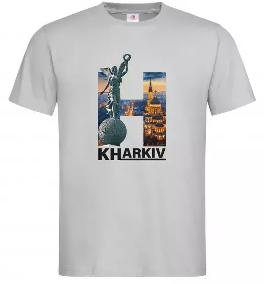 Чоловіча футболка Рідний Харків Сірий фото