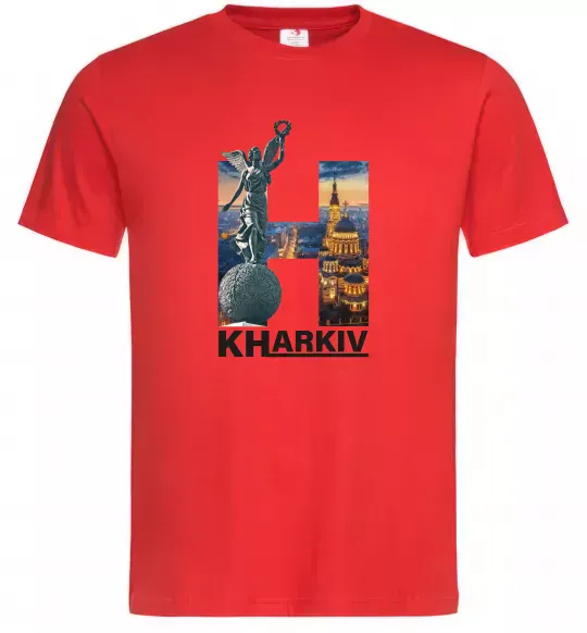 Чоловіча футболка Рідний Харків Червоний фото