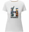 Жіноча преміум футболка Рідний Харків Білий фото